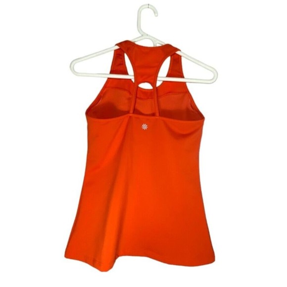 Athleta Women Size S Orange Tank Top With Built in Bra - Picture 2 of 10